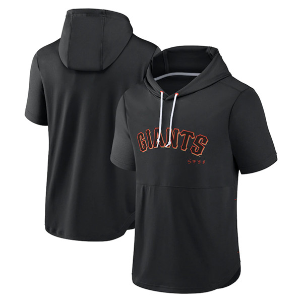 Men's San Francisco Giants Black Sideline Training Hooded Performance T-Shirt